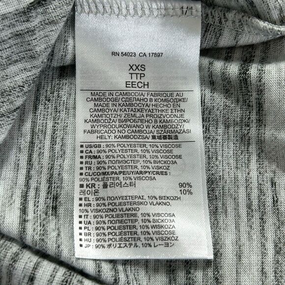 Banana Republic Womens Dress Maxi Halter Tie Neck Sz Xxs Heathered Gray Keyhole - Picture 14 of 15